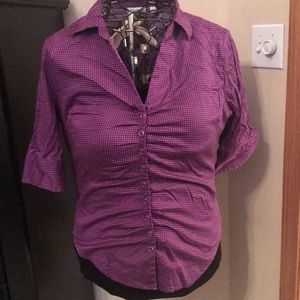 Stretch Purple Short Sleeve Top